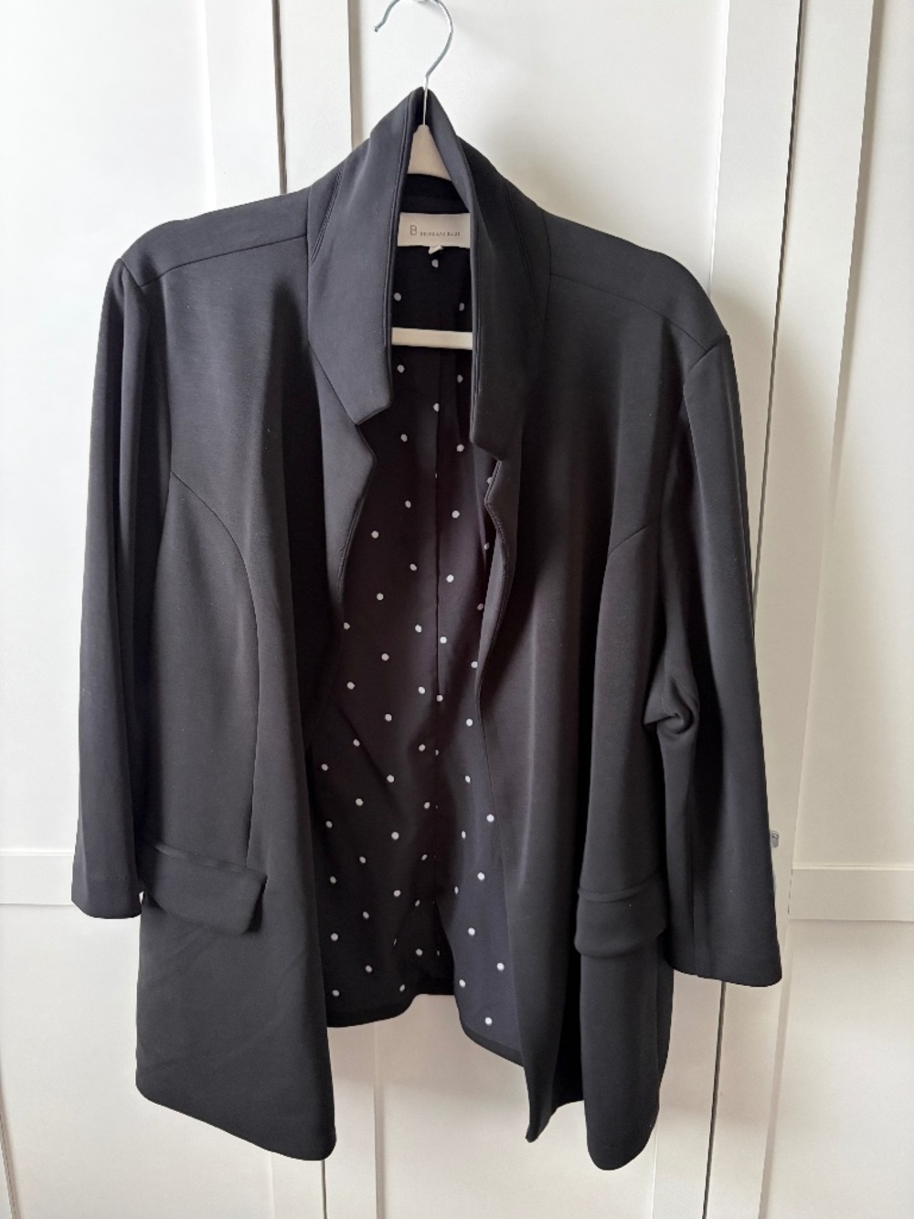 Skies Are Blue Sz 3X 3/4 sleeve black knit blazer